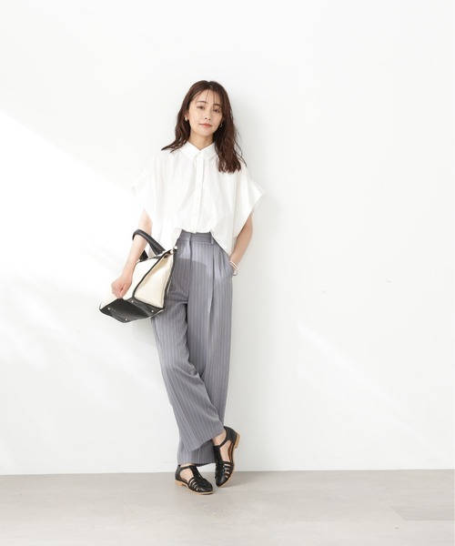 N.（N. Natural Beauty Basic）（エヌエヌナチュラルビューティーベーシック）の「◆◇ボクシーフォルムブラウス（シャツ/ブラウス・レディース・ブルー/オフホワイト/ベージュ/ピンク・MEDIUM）」の16枚目の写真