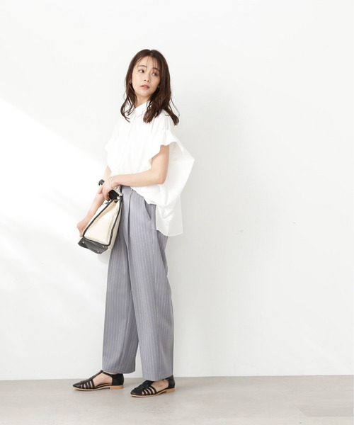 N.（N. Natural Beauty Basic）（エヌエヌナチュラルビューティーベーシック）の「◆◇ボクシーフォルムブラウス（シャツ/ブラウス・レディース・ブルー/オフホワイト/ベージュ/ピンク・MEDIUM）」の17枚目の写真