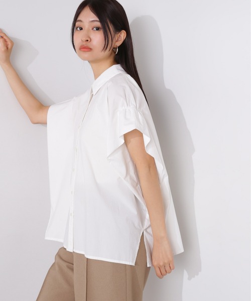 N.（N. Natural Beauty Basic）（エヌエヌナチュラルビューティーベーシック）の「◆◇ボクシーフォルムブラウス（シャツ/ブラウス・レディース・ブルー/オフホワイト/ベージュ/ピンク・MEDIUM）」の20枚目の写真