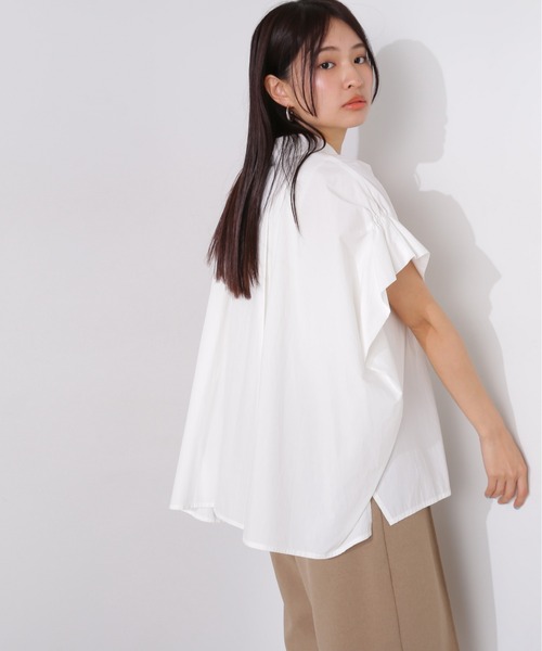 N.（N. Natural Beauty Basic）（エヌエヌナチュラルビューティーベーシック）の「◆◇ボクシーフォルムブラウス（シャツ/ブラウス・レディース・ブルー/オフホワイト/ベージュ/ピンク・MEDIUM）」の21枚目の写真