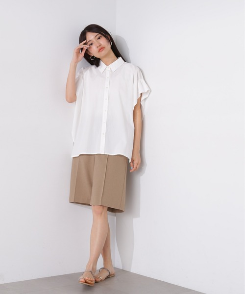 N.（N. Natural Beauty Basic）（エヌエヌナチュラルビューティーベーシック）の「◆◇ボクシーフォルムブラウス（シャツ/ブラウス・レディース・ブルー/オフホワイト/ベージュ/ピンク・MEDIUM）」の22枚目の写真