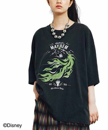 MEDE19F | ＭＥＤＥ１９Ｆ　【Ｄｉｓｎｅｙ】古着屋でみつけたようなプリントＴシャツ／マレフィセント(Tシャツ/カットソー)