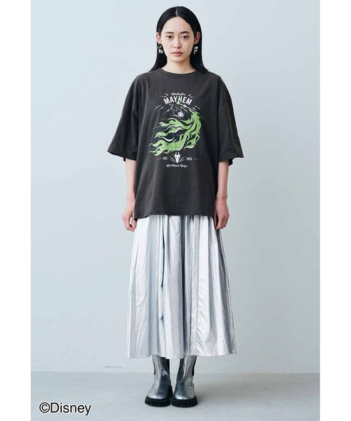 MEDE19F（メデジュウキュウ）の「ＭＥＤＥ１９Ｆ　【Ｄｉｓｎｅｙ】古着屋でみつけたようなプリントＴシャツ／マレフィセント（Tシャツ/カットソー・レディース・スミクロ・MEDIUM/X-LARGE/SMALL/LARGE）」の10枚目の写真