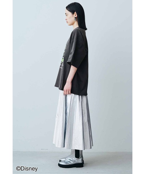 MEDE19F（メデジュウキュウ）の「ＭＥＤＥ１９Ｆ　【Ｄｉｓｎｅｙ】古着屋でみつけたようなプリントＴシャツ／マレフィセント（Tシャツ/カットソー・レディース・スミクロ・MEDIUM/X-LARGE/SMALL/LARGE）」の9枚目の写真