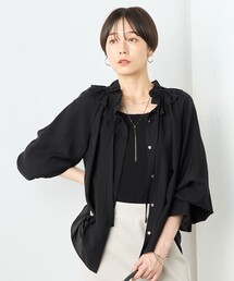 NOLLEY’S Sophi | シアーシルクフリルネックブラウス(シャツ/ブラウス)