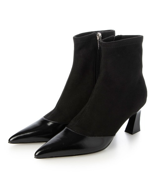 EVOL（イーボル）の「【EVOL】ポインテッド6.5cmストレッチブーツ BX23813（ブーツ・レディース・ブラック/シルバー/アイボリー・L/M/S/LL）」の4枚目の写真