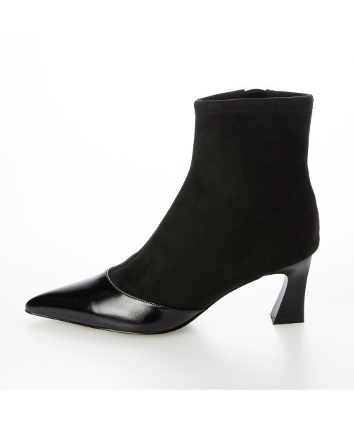 EVOL（イーボル）の「【EVOL】ポインテッド6.5cmストレッチブーツ BX23813（ブーツ・レディース・ブラック/シルバー/アイボリー・L/M/S/LL）」の5枚目の写真