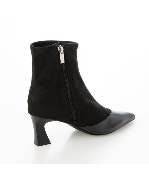 EVOL（イーボル）の「【EVOL】ポインテッド6.5cmストレッチブーツ BX23813（ブーツ・レディース・ブラック/シルバー/アイボリー・L/M/S/LL）」の6枚目の写真