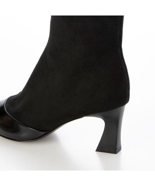 EVOL（イーボル）の「【EVOL】ポインテッド6.5cmストレッチブーツ BX23813（ブーツ・レディース・ブラック/シルバー/アイボリー・L/M/S/LL）」の8枚目の写真