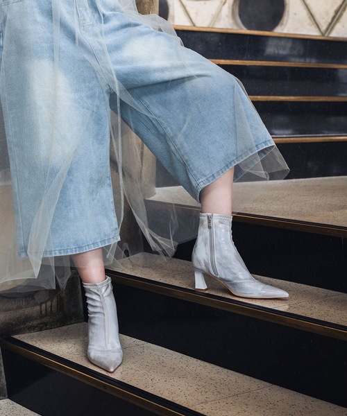 EVOL（イーボル）の「【EVOL】ポインテッド6.5cmストレッチブーツ BX23813（ブーツ・レディース・ブラック/シルバー/アイボリー・L/M/S/LL）」の22枚目の写真