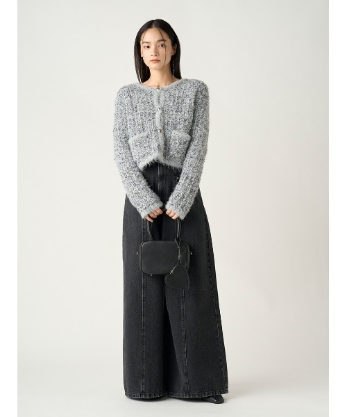 FRAY I.D（フレイアイディー）の「ツイードニットカーディガン（カーディガン/ボレロ・レディース・ミント/ブラック/グレー・FREE）」の17枚目の写真