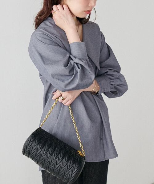 ビッグ衿シャツブラウス WEB限定】BIG衿シャツブラウス（シャツ/ブラウス）｜natural couture