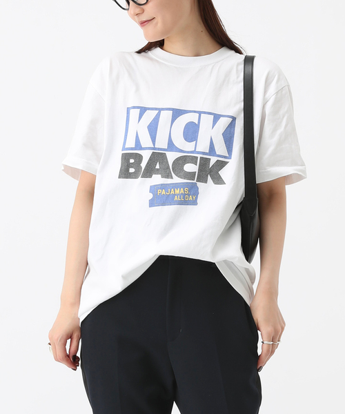 GOOD ROCK SPEED(グッドロックスピード)の「【GOOD ROCK SPEED / グッドロックスピード】別注KICK BACK T-SH(Tシャツ/カットソー・レディース・ホワイト・FREE)」の1枚目の写真