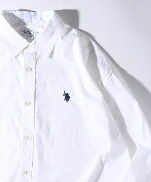 U.S. POLO ASSN.（ユーエスポロアッスン）の「【U.S. POLO ASSN.】ワンポイントロゴ ポニー刺繍 カラーシャツ（シャツ/ブラウス・メンズ・ネイビー/ホワイト/オフホワイト/ブルー/ブラック/ライトブルー・M/L/XL）」の21枚目の写真