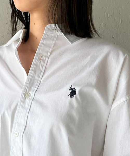 U.S. POLO ASSN.（ユーエスポロアッスン）の「【U.S. POLO ASSN.】ワンポイントロゴ ポニー刺繍 カラーシャツ（シャツ/ブラウス・メンズ・ネイビー/ホワイト/オフホワイト/ブルー/ブラック/ライトブルー・M/L/XL）」の19枚目の写真