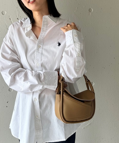 U.S. POLO ASSN.（ユーエスポロアッスン）の「【U.S. POLO ASSN.】ワンポイントロゴ ポニー刺繍 カラーシャツ（シャツ/ブラウス・メンズ・ネイビー/ホワイト/オフホワイト/ブルー/ブラック/ライトブルー・M/L/XL）」の18枚目の写真