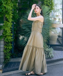 高身長 ヘザーエステルツイルシャーリングワンピース(トールサイズ)Essenave