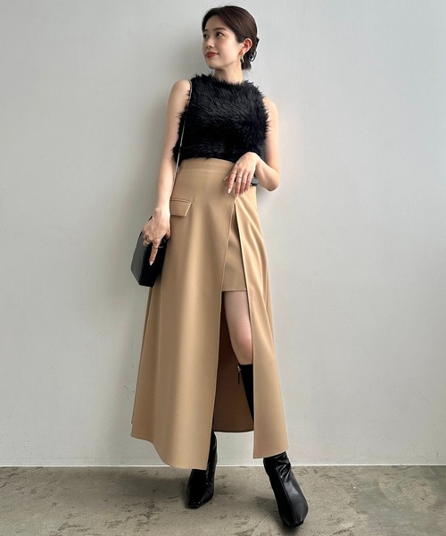 あ*す様 ランバンコレクション☆ ノースリーブニット☆ぶラック&ベージュ あ*す様 ランバンコレクション☆ ノースリーブニット☆ぶラック&ベージュ