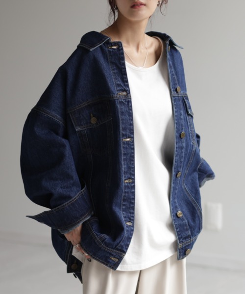 オーバーデニムジャケット（デニムジャケット）｜HUG.U（ハグユー）の  