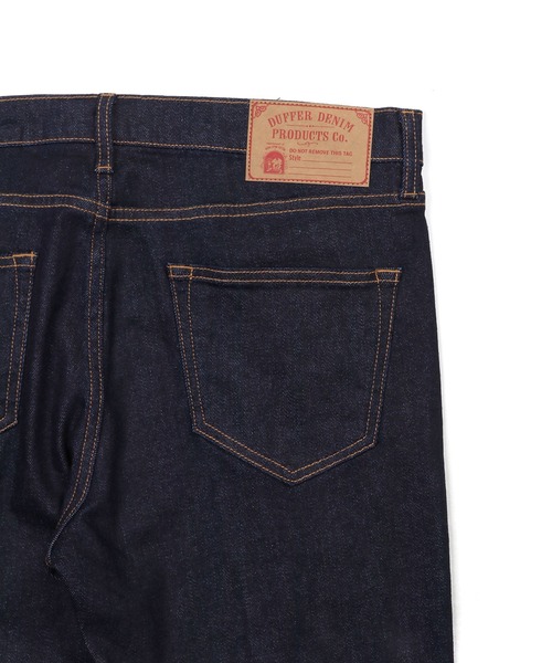 The DUFFER of ST.GEORGE(ザダファーオブセントジョージ)の「JAPAN FABRICK JEANS "OW":国産生地 ワンウォッシュ ナチュラルストレッチ スキニーデニム 5ポケットジーンズ(デニムパンツ・メンズ・ダークインディゴブルー・SMALL/MEDIUM/LARGE/X-LARGE)」の9枚目の写真