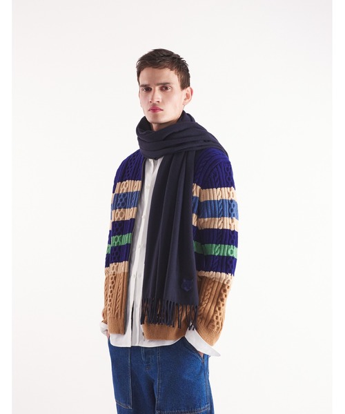 Maison Kitsune(メゾンキツネ)の「BOLD FOX HEAD SCARF(マフラー・メンズ・ブラック/ベージュ系その他/ブルー系その他・U)」の15枚目の写真