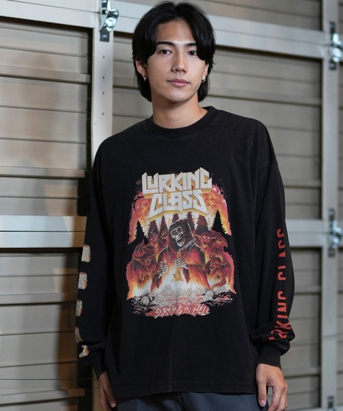 LURKING CLASS（ラーキングクラス）の「【ムラサキスポーツ限定】LURKING CLASS/ラーキングクラス ロンT/長袖Tシャツ フロントプリント ST24FTM04/ST24FTM05/ST24FTM06（Tシャツ/カットソー・メンズ・ブラック系その他2/ブラック系その他3/ブラック系その他・M/L/XL）」の21枚目の写真