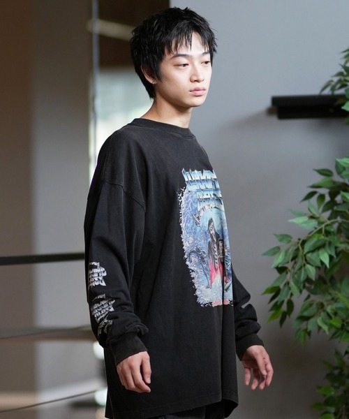LURKING CLASS（ラーキングクラス）の「【ムラサキスポーツ限定】LURKING CLASS/ラーキングクラス ロンT/長袖Tシャツ フロントプリント ST24FTM04/ST24FTM05/ST24FTM06（Tシャツ/カットソー・メンズ・ブラック系その他2/ブラック系その他3/ブラック系その他・M/L/XL）」の7枚目の写真