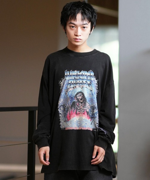 LURKING CLASS（ラーキングクラス）の「【ムラサキスポーツ限定】LURKING CLASS/ラーキングクラス ロンT/長袖Tシャツ フロントプリント ST24FTM04/ST24FTM05/ST24FTM06（Tシャツ/カットソー・メンズ・ブラック系その他2/ブラック系その他3/ブラック系その他・M/L/XL）」の4枚目の写真