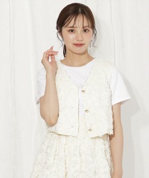 WILLSELECTION - WILLSELECTINノベルティ花柄トップス ドレープデザインカットトップス(F ホワイト): WILLSELECTION