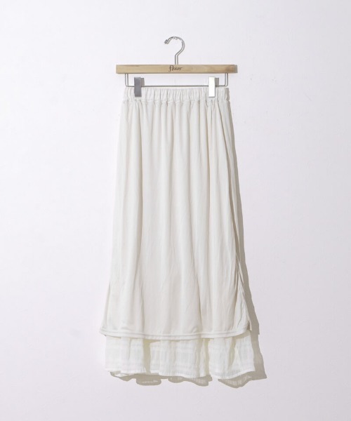 flower（フラワー）の「シアーティアードスカート（スカート・レディース・アイボリー/ブラック・FREE）」の5枚目の写真