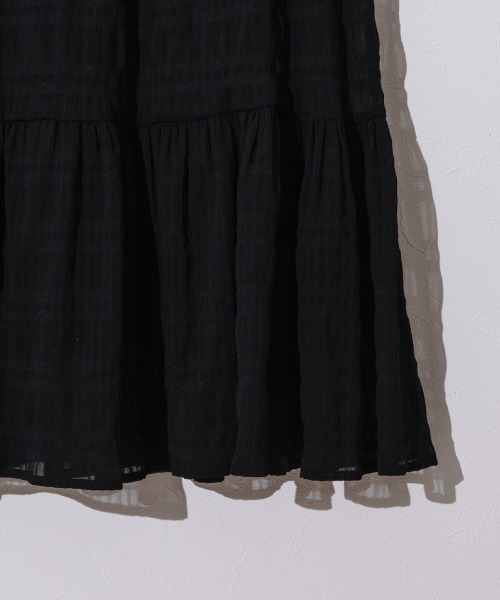 flower（フラワー）の「シアーティアードスカート（スカート・レディース・アイボリー/ブラック・FREE）」の13枚目の写真