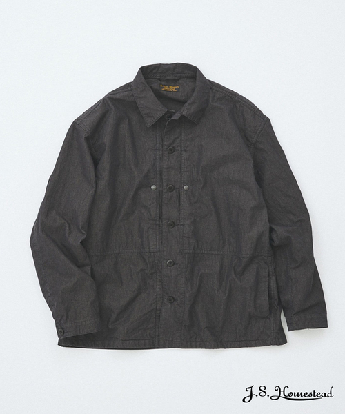 JOURNAL STANDARD J.S HOMESTEAD(ジャーナルスタンダードホームステッド)の「J.S.Homestead / GARMENT DYED P44 UTILITY JKT(ブルゾン・メンズ・ブラック系その他/カーキ・MEDIUM/LARGE)」の2枚目の写真