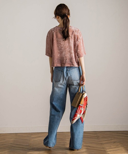 Droite lautreamont(ドロワットロートレアモン)の「シアーカームメッシュプルオーバー≪手洗い可能≫(Tシャツ/カットソー・レディース・ピンク/ライトグレー/オフホワイト・M)」の15枚目の写真