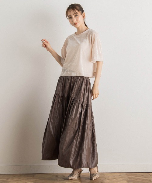 Droite lautreamont(ドロワットロートレアモン)の「シアーカームメッシュプルオーバー≪手洗い可能≫(Tシャツ/カットソー・レディース・ピンク/ライトグレー/オフホワイト・M)」の7枚目の写真