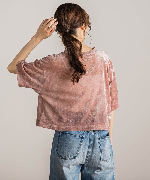 Droite lautreamont(ドロワットロートレアモン)の「シアーカームメッシュプルオーバー≪手洗い可能≫(Tシャツ/カットソー・レディース・ピンク/ライトグレー/オフホワイト・M)」の12枚目の写真