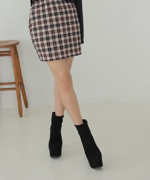 DEMETER【セール】【13.5cmヒール】厚底 ハイヒール ストレッチブーツ（ブーツ）