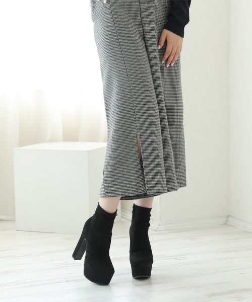 DEMETER【セール】【13.5cmヒール】厚底 ハイヒール ストレッチブーツ（ブーツ）