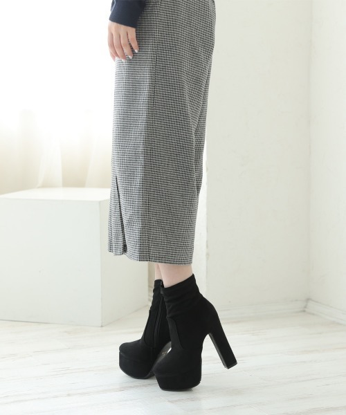 DEMETER【セール】【13.5cmヒール】厚底 ハイヒール ストレッチブーツ（ブーツ）