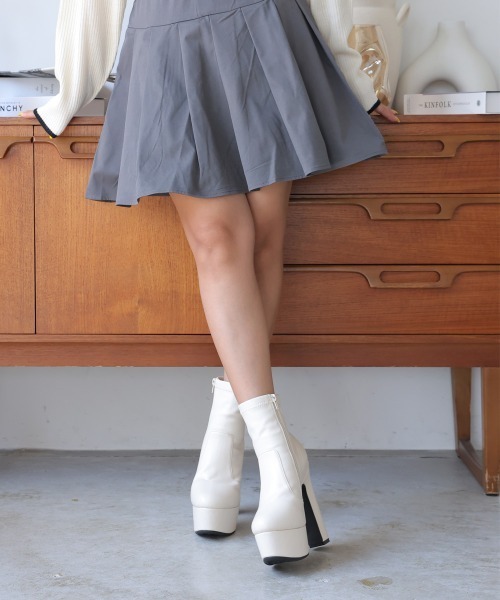 DEMETER【セール】【13.5cmヒール】厚底 ハイヒール ストレッチブーツ（ブーツ）