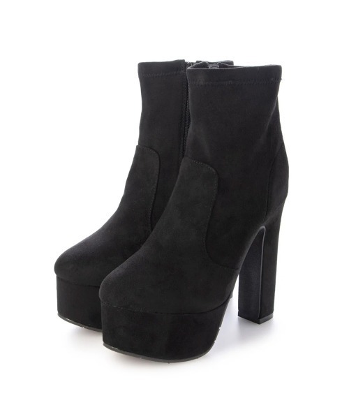 DEMETER（デメテル）の「【13.5cmヒール】厚底 ハイヒール ストレッチブーツ（ブーツ・レディース・ブラック系その他/オフホワイト/ブラック・S/M/L/LL）」の15枚目の写真