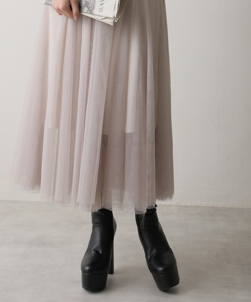 DEMETER【セール】【13.5cmヒール】厚底 ハイヒール ストレッチブーツ（ブーツ）