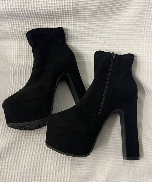DEMETER【セール】【13.5cmヒール】厚底 ハイヒール ストレッチブーツ（ブーツ）