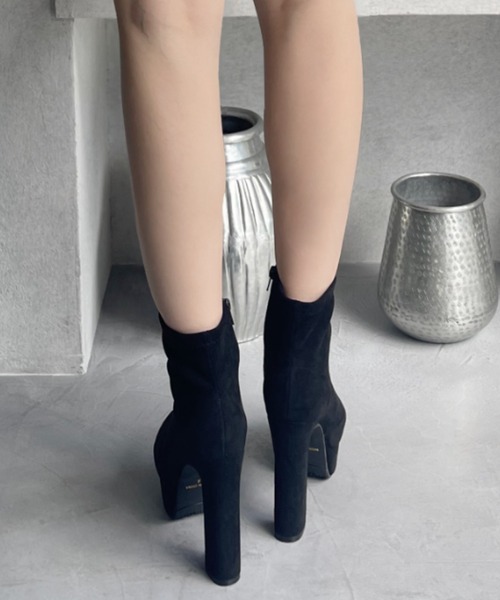 DEMETER【セール】【13.5cmヒール】厚底 ハイヒール ストレッチブーツ（ブーツ）