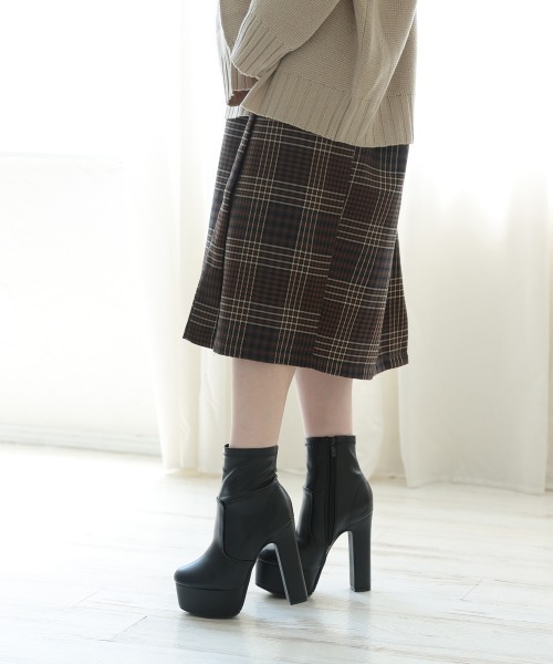 DEMETER【セール】【13.5cmヒール】厚底 ハイヒール ストレッチブーツ（ブーツ）