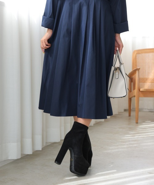 DEMETER【セール】【13.5cmヒール】厚底 ハイヒール ストレッチブーツ（ブーツ）