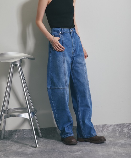 ANOTHER S（アナザーエス）の「デニムシームカーブパンツ（デニムパンツ・レディース・グレー/ブルー/ブラック/インディゴブルー・S/M）」の18枚目の写真
