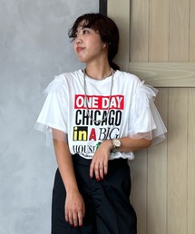 ONE DAY 袖チュールトップス