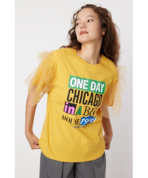 RODEO CROWNS WIDE BOWL(ロデオクラウンズワイドボウル)の「ONE DAY 袖チュールトップス(Tシャツ/カットソー・レディース・ブラック/オフホワイト/マスタード/バーガンディー・FREE)」の11枚目の写真
