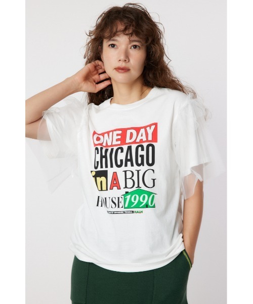 RODEO CROWNS WIDE BOWL(ロデオクラウンズワイドボウル)の「ONE DAY 袖チュールトップス(Tシャツ/カットソー・レディース・ブラック/オフホワイト/マスタード/バーガンディー・FREE)」の16枚目の写真