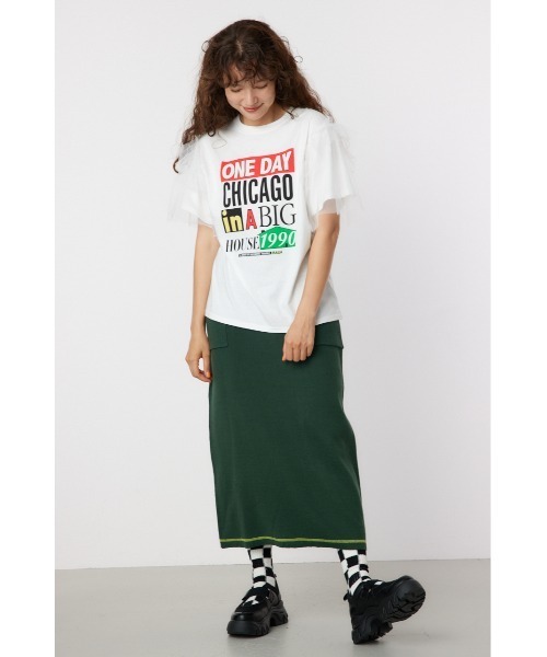 RODEO CROWNS WIDE BOWL(ロデオクラウンズワイドボウル)の「ONE DAY 袖チュールトップス(Tシャツ/カットソー・レディース・ブラック/オフホワイト/マスタード/バーガンディー・FREE)」の20枚目の写真
